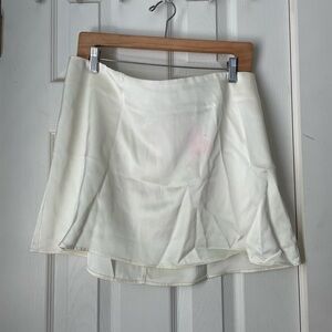 White Satin Miniskirt